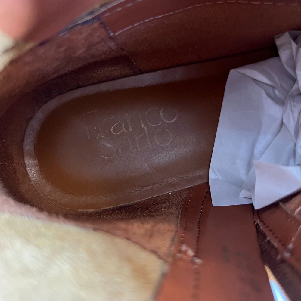 Franco Sarto Malina Tan Suede Ankle Boots Light Brown Booties Women's Size 7 - Picture 6 of 12